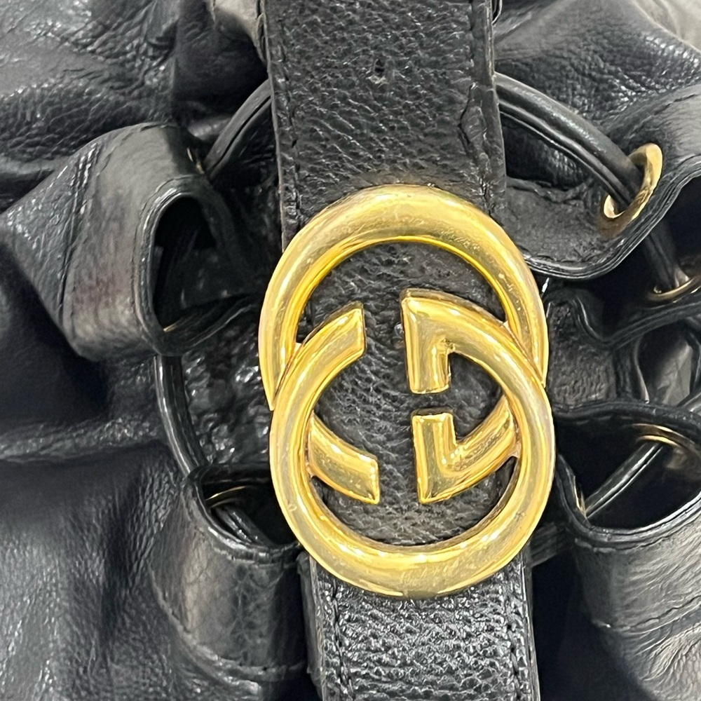 Gucci Leather Hobo Drawstring Shoulder Bag - Picture 8 of 14